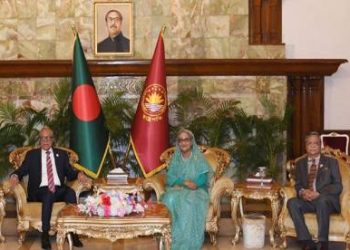 প্রেসিডেন্টের সঙ্গে প্রধানমন্ত্রী ও মো. সাহাবুদ্দিনের সৌজন্য সাক্ষাৎ